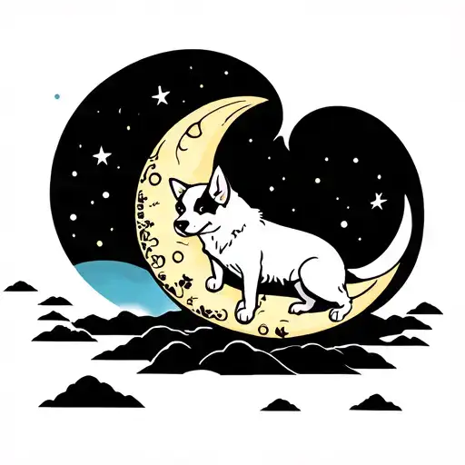 White Dog On The Moon