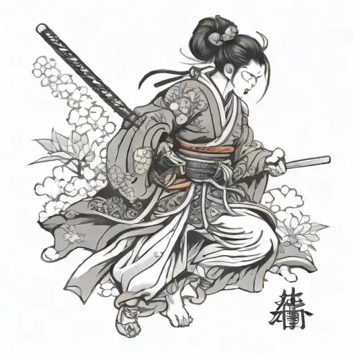 Samurai Women In Line