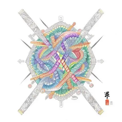 Dna Helix With Elements Of Nature
