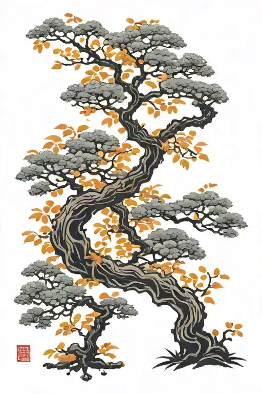 Autumn Tree Silhouette