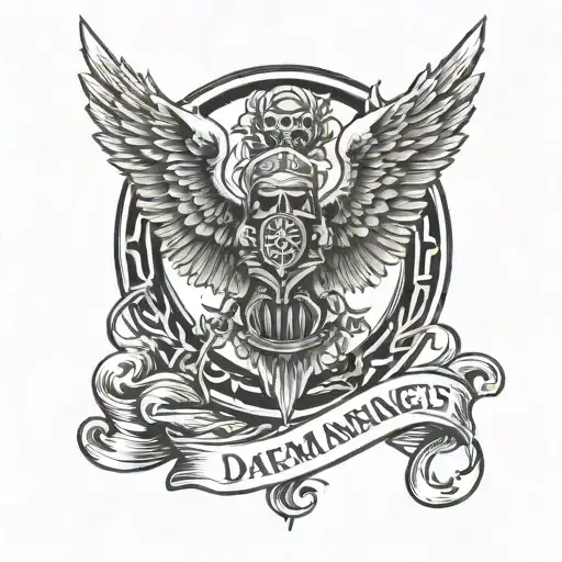 Warhammer Dark Angels Logo Round