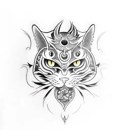 Black Cat Satanic Style