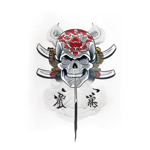 Skull With Samurai
