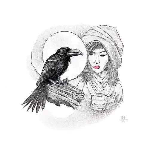 A Raven Holds A Watch In Its Beak