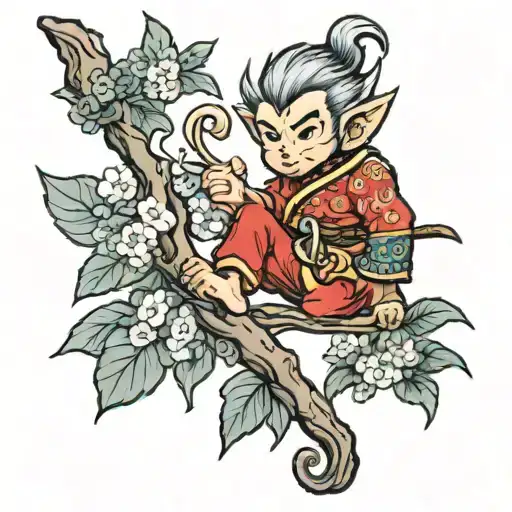 Sun Wukong Tiny Fairy Peeking