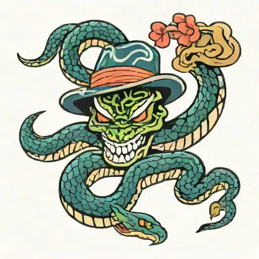 Snake And One Piece Hat