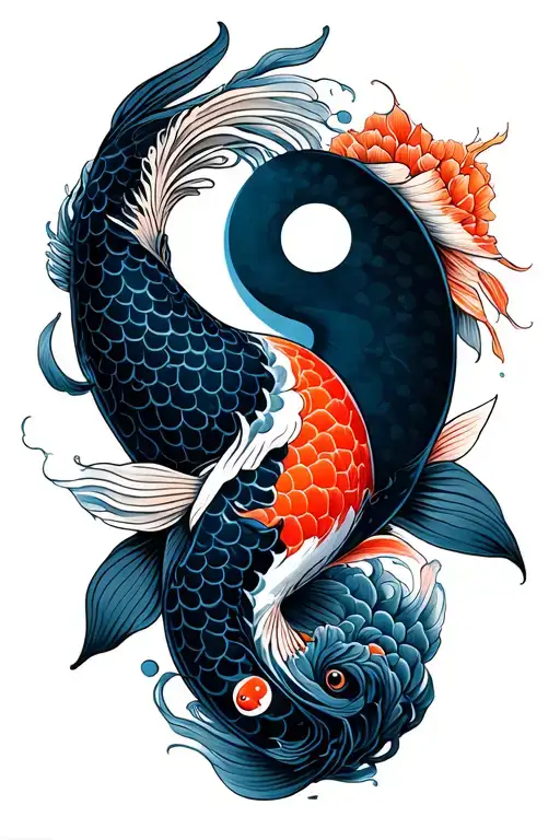 Koi Fish Ying Yang