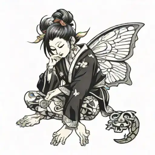 Cartoon Fairy Sitting Cross Legged