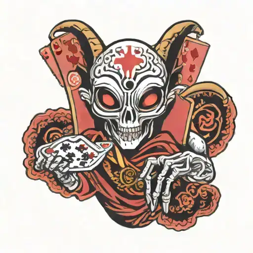 Alien Holding A Playing Card