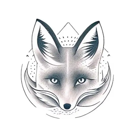 Fox Silhouette With Long Tail