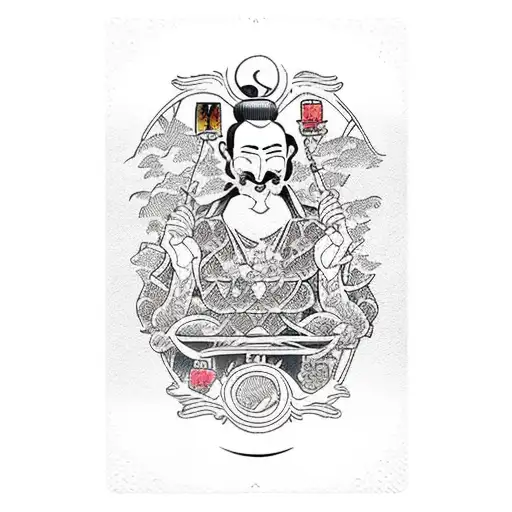 Morticia And Gomez Adams On A Lovers Tarot Card