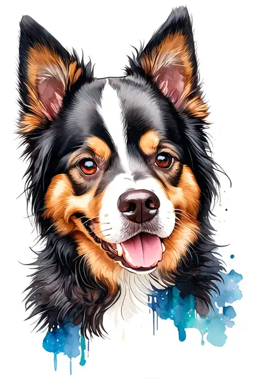 Arm Full Sleeve Paint Brush Pencil Watercolor Copic Color Palette Dog Pawprint Japanese