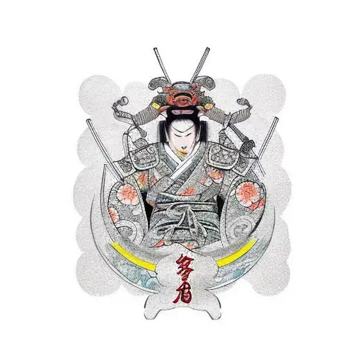 Samurai With 2 Babys