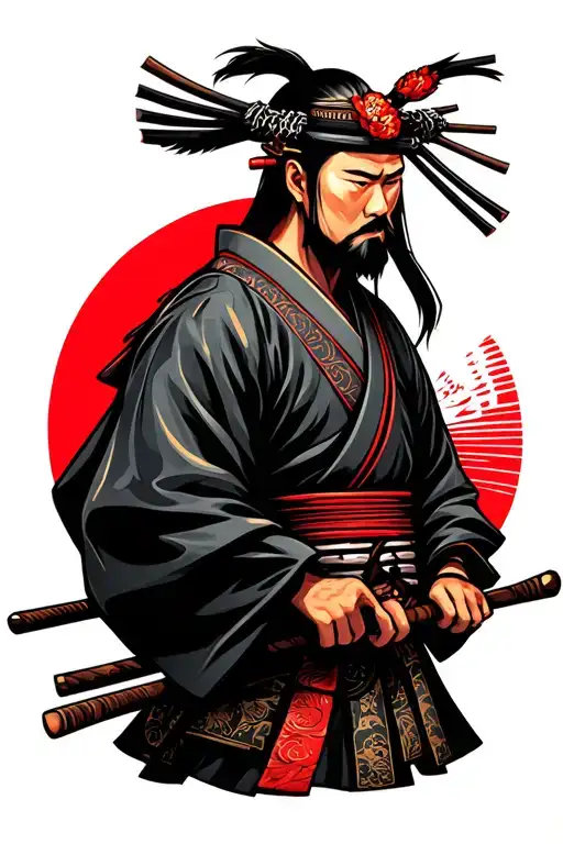 Zen Animated Samurai Japan