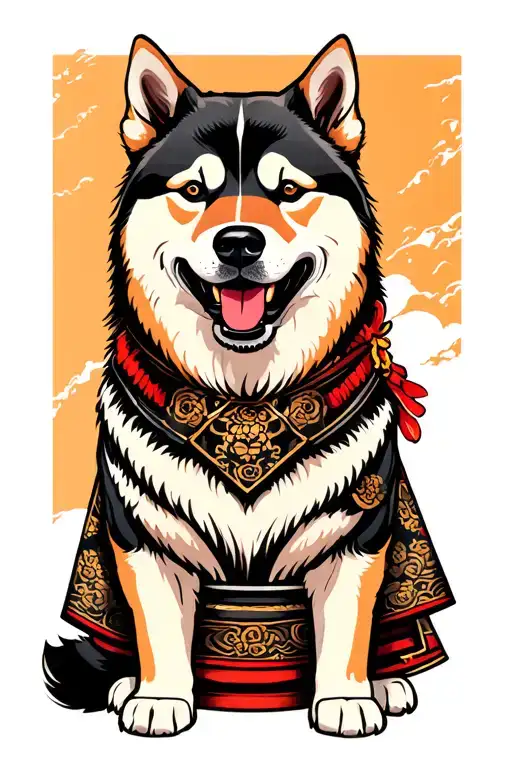 Japan Samurai Akita Inu
