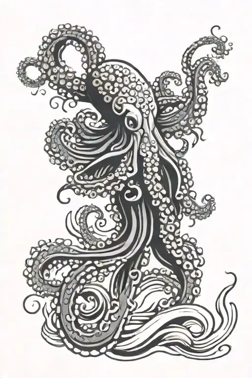 Octopus With Waves