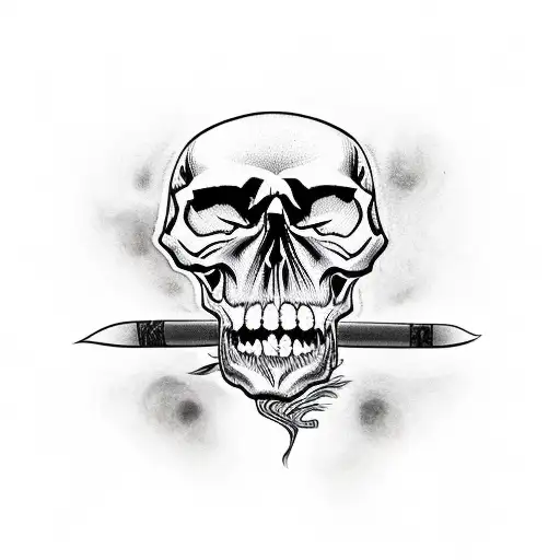 Skull And A Murasaki Katana