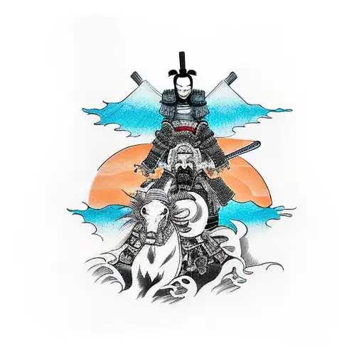 The Four Apocalypse Riders Are Samurai Riding In The Sunset