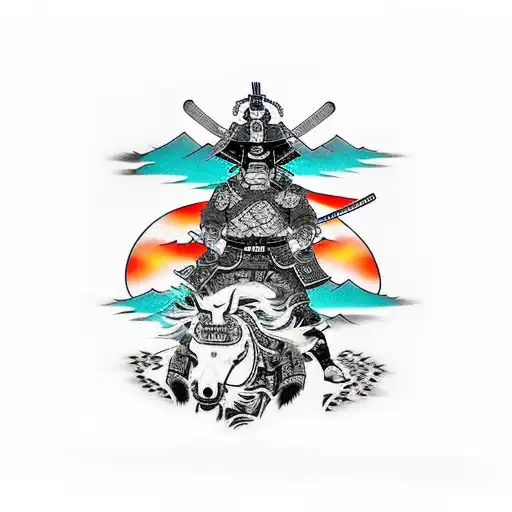 The Four Apocalypse Riders Are Samurai Riding In The Sunset