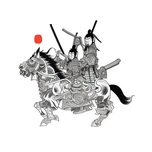 The Four Apocalypse Riders Are Samurai Riding In The Sunset
