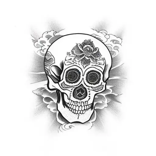 Skull Reflex In A Mirror