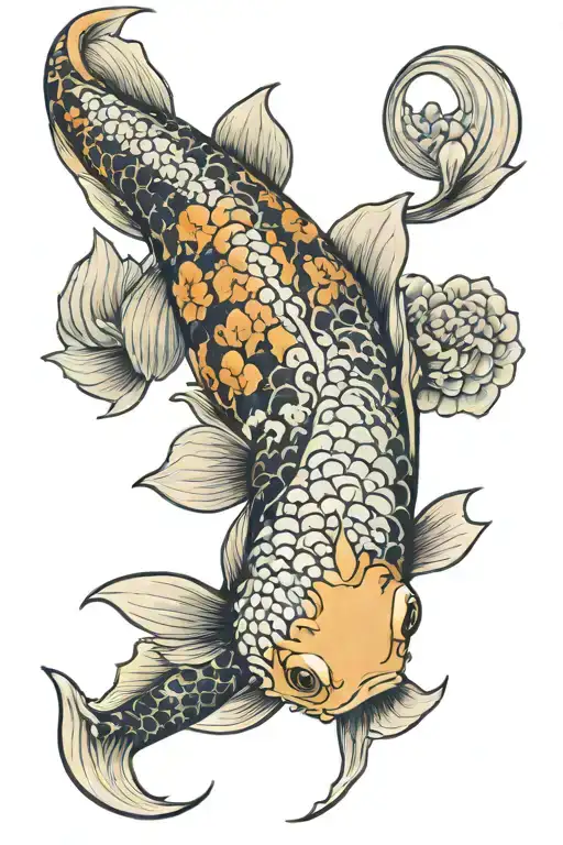 Koi Fish Dragon Wrapped