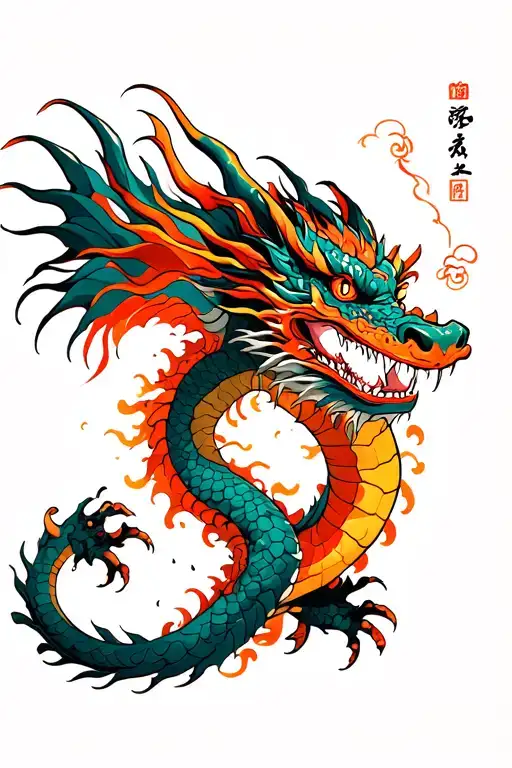 Dragon Bursting Out Of The Skin