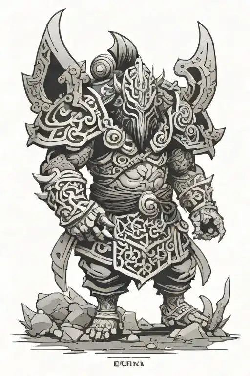 Mask Juggernaut In Game Dota 2 Black Lines