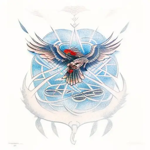 Infamus Second Son Red Crow Fighting Blue Eagle