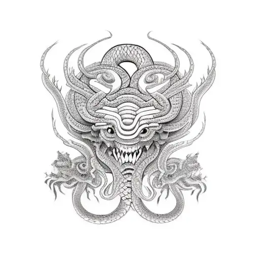 Snake With Buffalo And Chicken