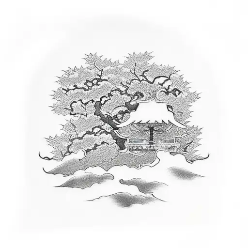 Window With Cherry Tree