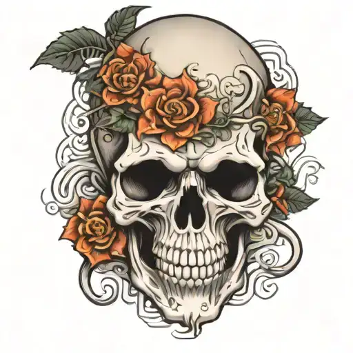 Skull And Biohazard Open Mouth Open