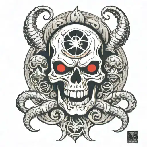 Biohazard Logo Combined Skull With Mouth Open