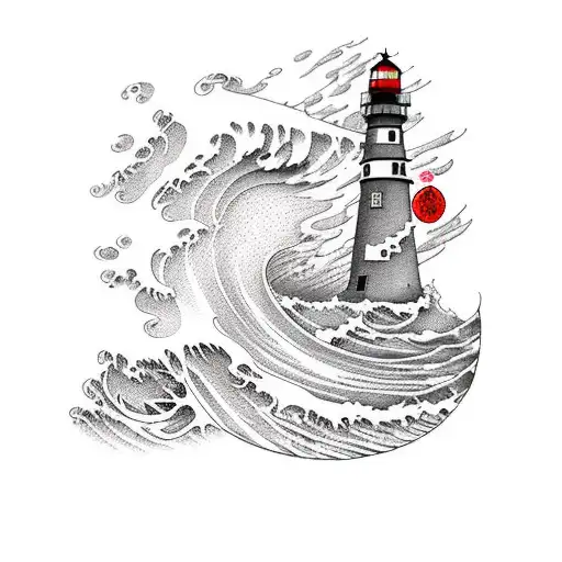 Lighthouse Big Waves