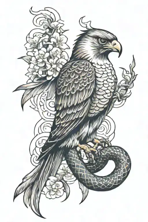 Falcon And Snake