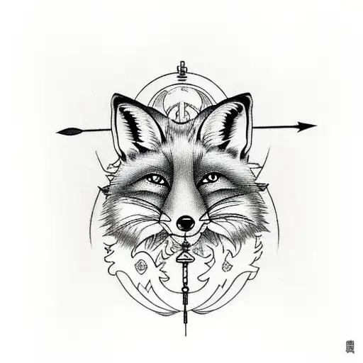 A Fox Pierced By An Arrow