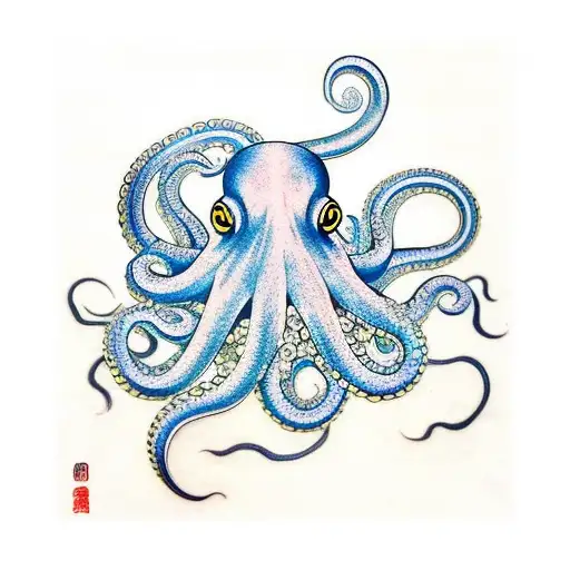 Japanese Octopus In Full Color