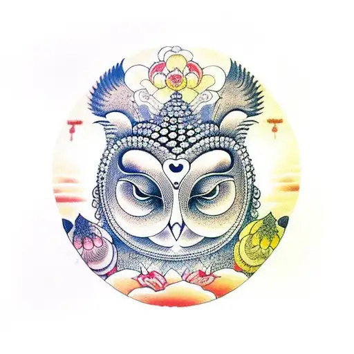 Buddha With Owl