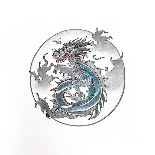 Dragon With London Bus