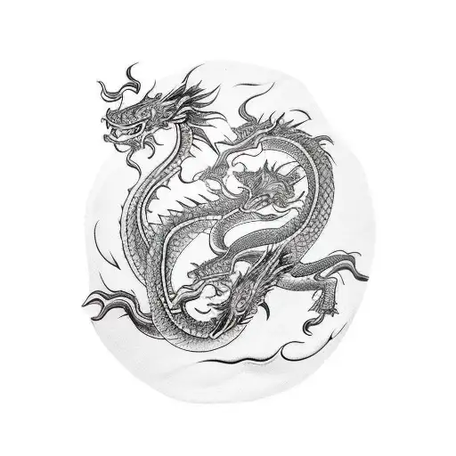 Irezumi Tattoo Of Dragon And Koi