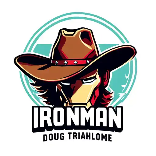 Ironman Triathlon Logo With Doug Dimmadome Cowboy Hat