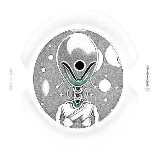 Green Space Alien As A 1950S Retro Pin-up Girl