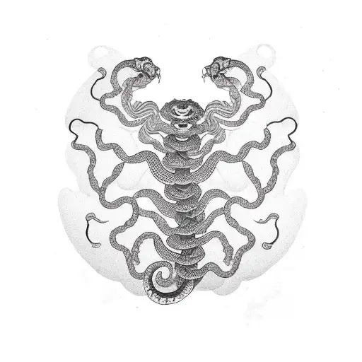 Scorpio Merging With A Snake