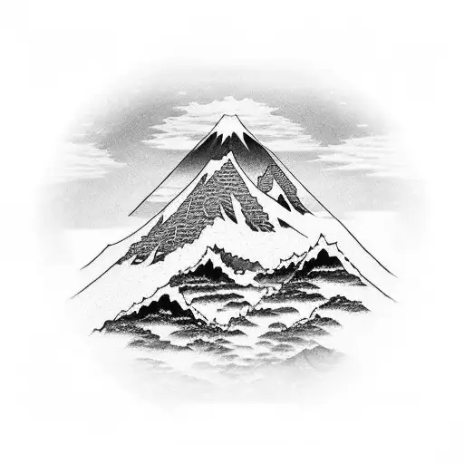 A Majestic Mountain Range With A Boxing Ring At Its Peak