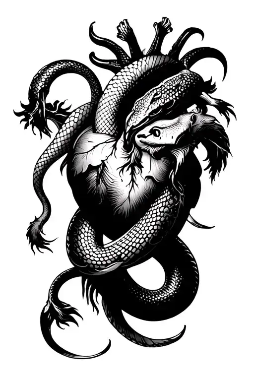 Heart With A Snake