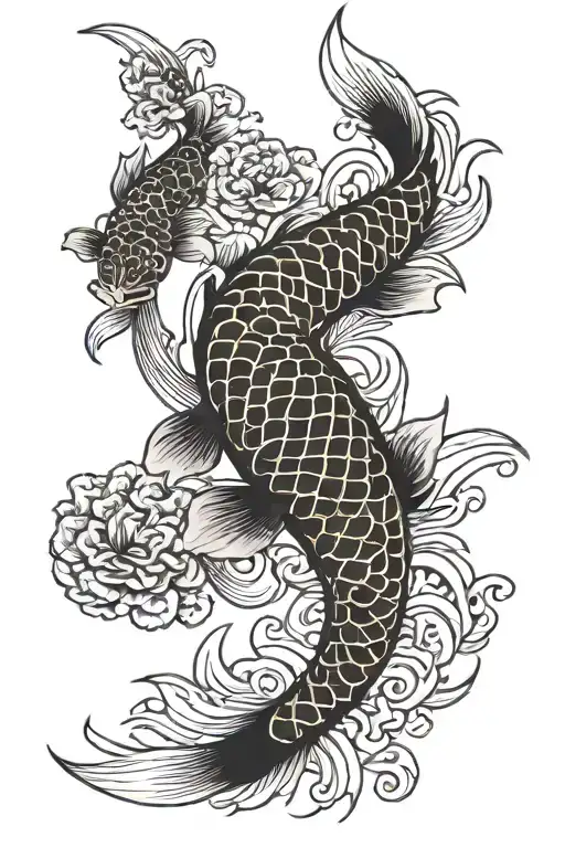 Patterns And Koi Fish