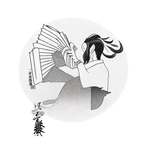 A Silhouette Of A Rockstar Reading A Book