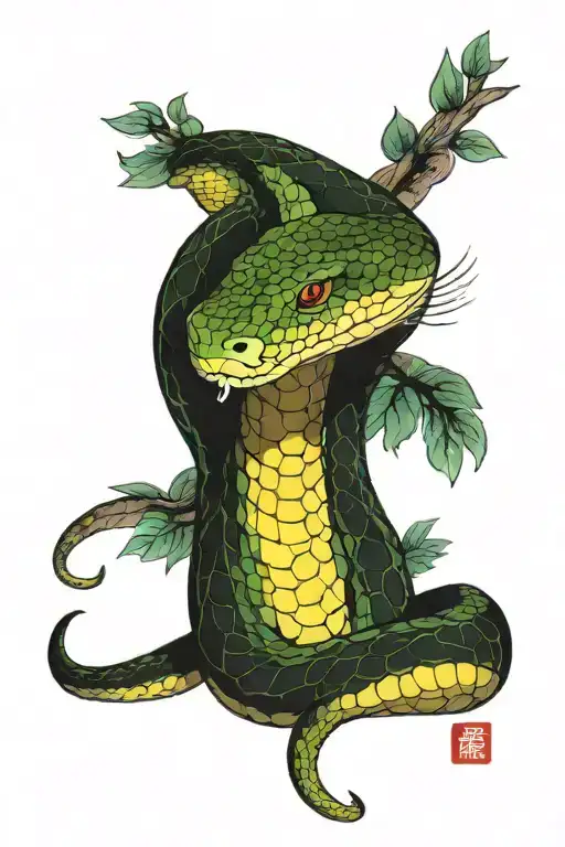 Rainbow White-lipped Python