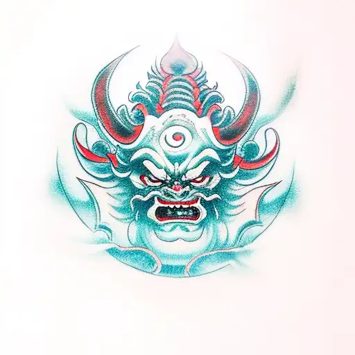 Oni Demon Holding A Sign That Say Walk Ins Welcome