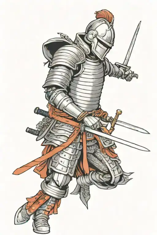 Knight Holding A Sword
